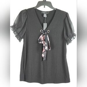 NWT Adele & May Black Knit Top M